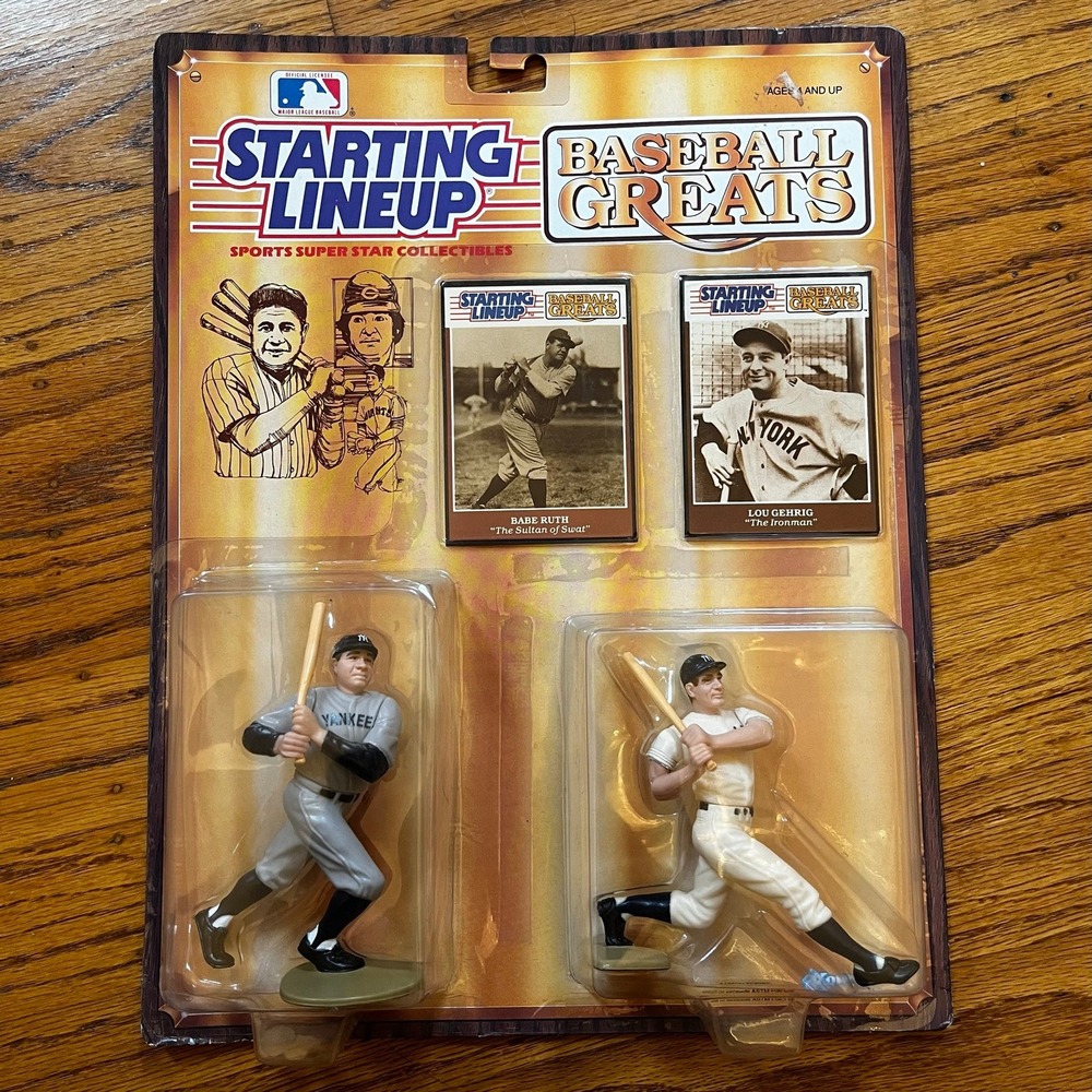 Vintage Starting‎ Lineup Baseball Greats Babe Ruth & Lou Gehrig Figures NIB